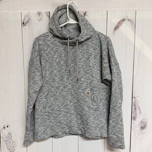 Carhartt Women’s Newberry Cowl Neck Hoodie Medium Heather Gray EUC
